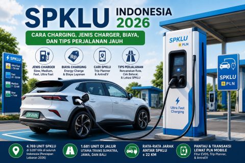 SPKLU Indonesia 2026: Cara Charging, Jenis Charger, Biaya, dan Tips Perjalanan Jauh