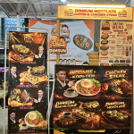 DJ Steak Dimsum Hot Plate Mr. DJ disajikan di atas hot plate dengan saus lava