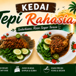 Grand Opening Kedai Tepi Rahasia di Pasar Modern Sentraland Parung Panjang dengan menu Pecak Ayam, Pecak Nila, Pecak Gurame dan Ayam Kukus Jahe.