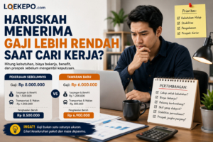 Mempertimbangkan tawaran kerja dengan gaji lebih rendah setelah PHK