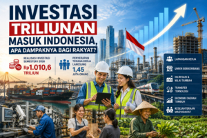 Ilustrasi hilirisasi Indonesia 2026, smelter, industri, tenaga kerja, dan peningkatan nilai tambah