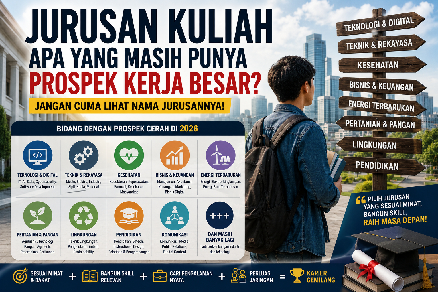 Jurusan kuliah yang memiliki prospek kerja besar pada 2026