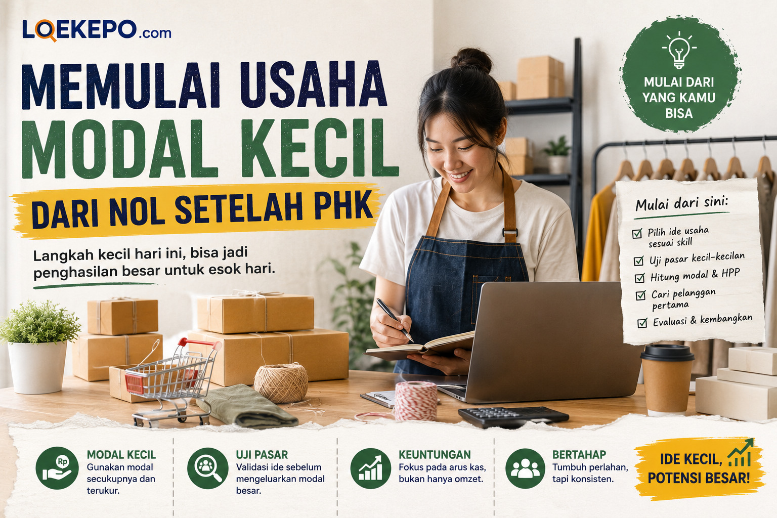 Memulai usaha modal kecil setelah terkena PHK