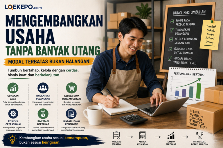Pengusaha mengembangkan usaha dengan modal terbatas tanpa banyak utang