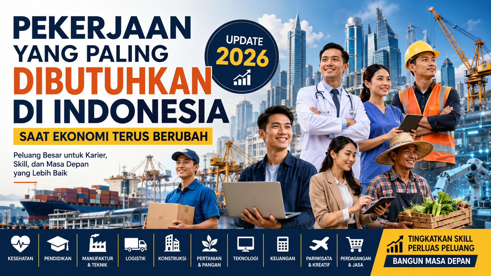Ilustrasi pekerjaan yang paling dibutuhkan di Indonesia pada 2026