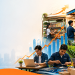 Ilustrasi berbagai peluang usaha yang berpotensi berkembang saat kondisi ekonomi melambat pada 2027, mulai dari kuliner, jasa, pertanian, hingga bisnis digital.