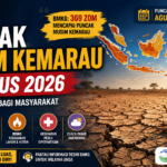 Peta puncak musim kemarau Agustus 2026 di Indonesia