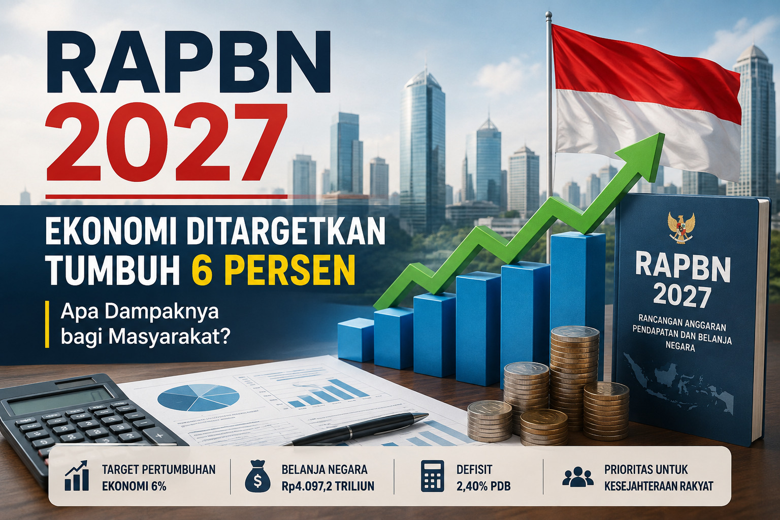 RAPBN 2027 dengan target pertumbuhan ekonomi Indonesia 6 persen