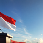 Ilustrasi bendera Merah Putih sebagai featured image tema resmi HUT ke-81 Republik Indonesia Tahun 2026 Indonesia Berdaulat Adil dan Makmur.