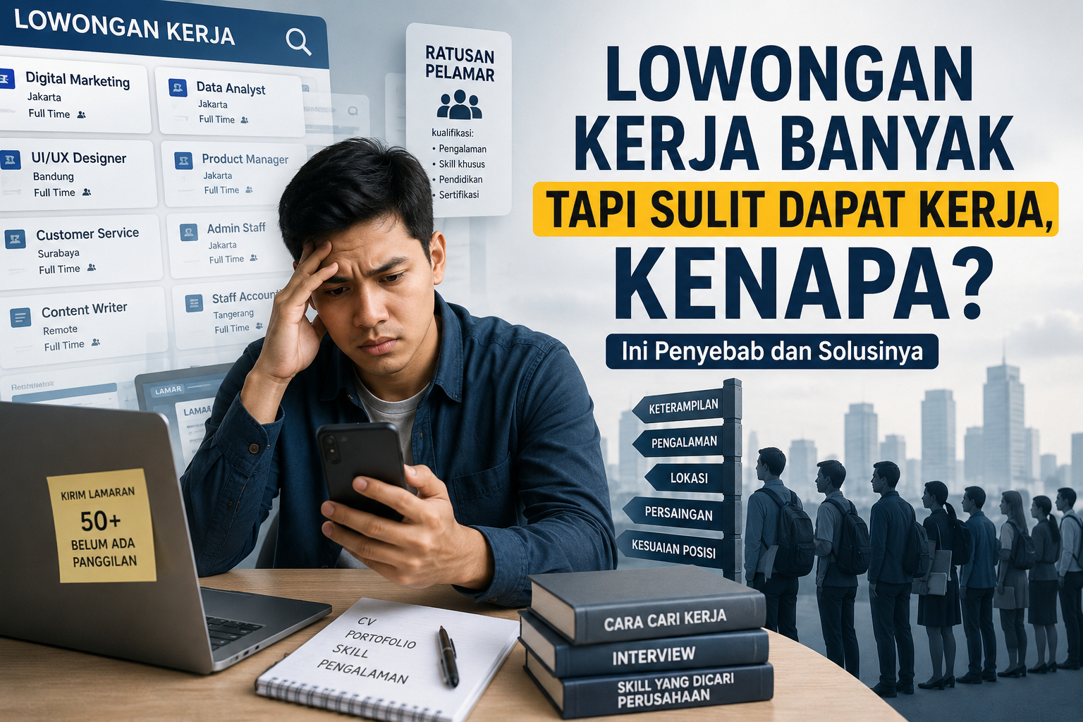 Lowongan kerja banyak tetapi pencari kerja sulit mendapat pekerjaan