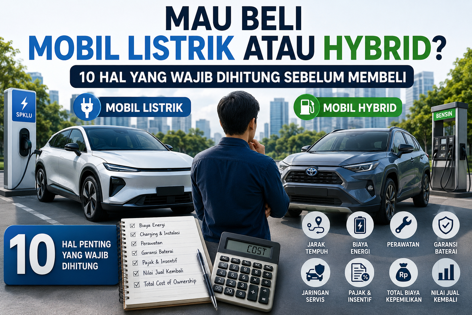 Perbandingan mobil listrik dan hybrid untuk penggunaan harian 2026