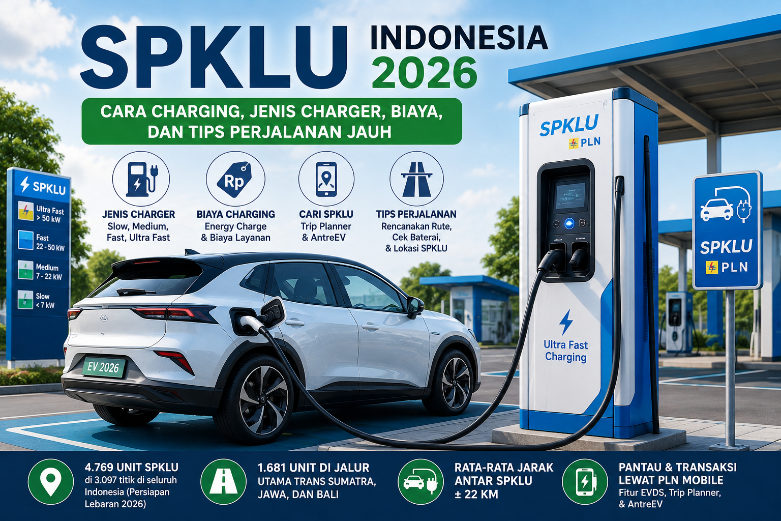 SPKLU Indonesia 2026 untuk charging mobil listrik